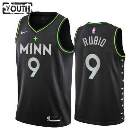 NBA Børn Trøje Minnesota Timberwolves Ricky Rubio 9 2020-21 City Edition Swingman NBA Børn Trøje Minnesota Timberwolves Ricky Rubio 9 2020-21 City Edition Swingman